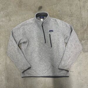 Patagonia Men’s Better Sweater 1/4 Zip Fleece - Light Gray - Size Medium